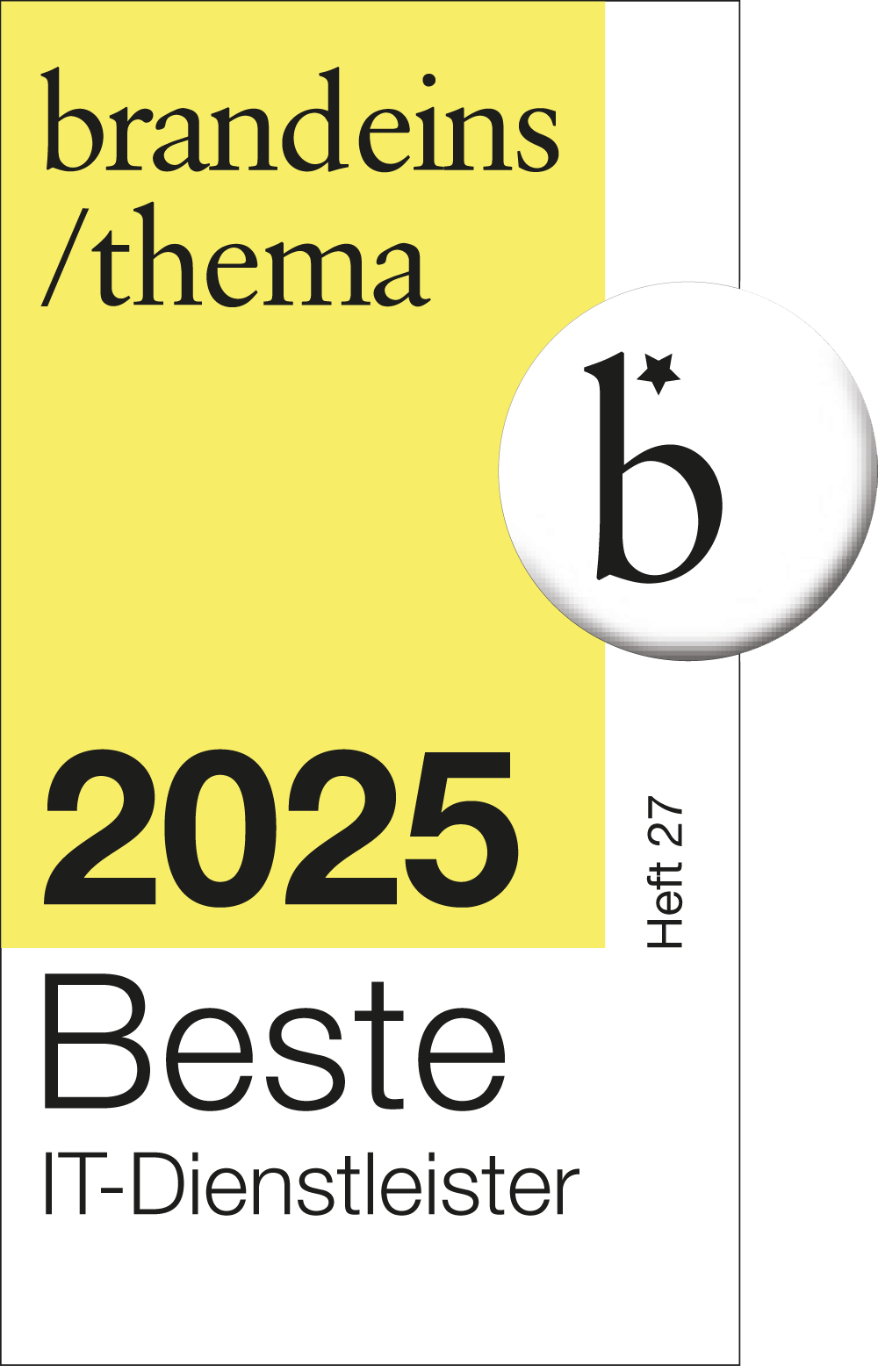 Award: Beste IT-Dienstleister 2025