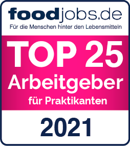 Award: TOP 25 Arbeitgeber für Praktikanten in der Lebensmittelbranche2021
