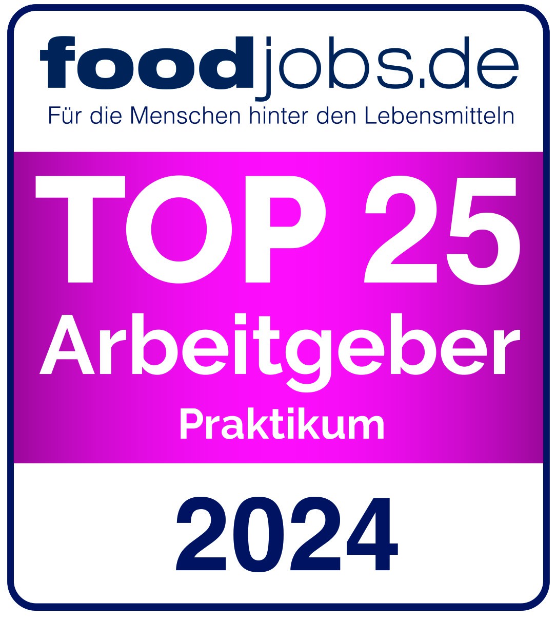 Award: foodjobs Top 25 Arbeitgeber